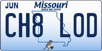 MO license plate CH8L0D