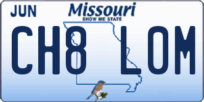 MO license plate CH8L0M