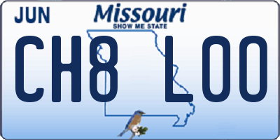 MO license plate CH8L0O