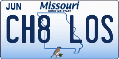 MO license plate CH8L0S