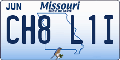 MO license plate CH8L1I