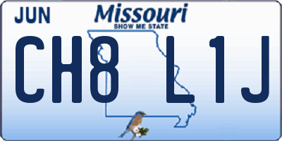 MO license plate CH8L1J