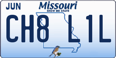 MO license plate CH8L1L
