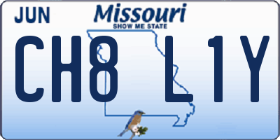 MO license plate CH8L1Y