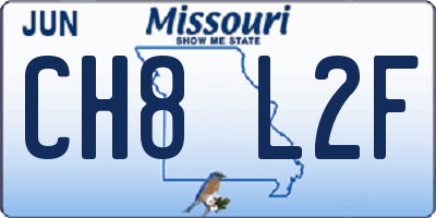 MO license plate CH8L2F