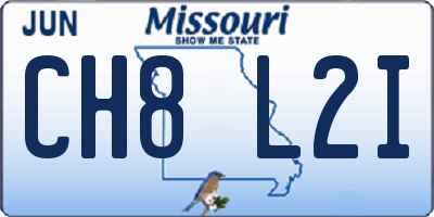MO license plate CH8L2I