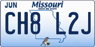 MO license plate CH8L2J