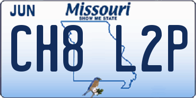 MO license plate CH8L2P