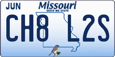 MO license plate CH8L2S