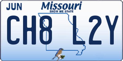 MO license plate CH8L2Y