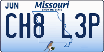 MO license plate CH8L3P