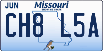 MO license plate CH8L5A