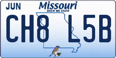 MO license plate CH8L5B