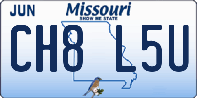 MO license plate CH8L5U