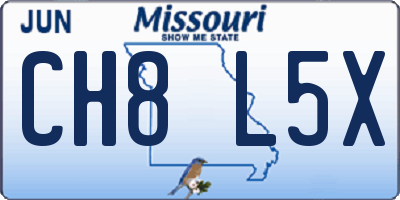 MO license plate CH8L5X