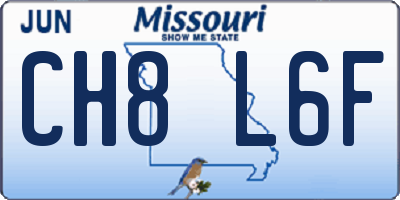 MO license plate CH8L6F