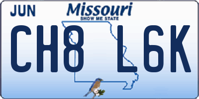 MO license plate CH8L6K