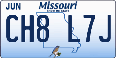 MO license plate CH8L7J