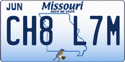 MO license plate CH8L7M