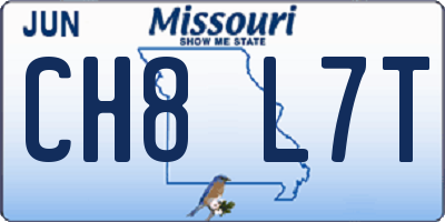 MO license plate CH8L7T