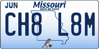 MO license plate CH8L8M