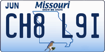 MO license plate CH8L9I
