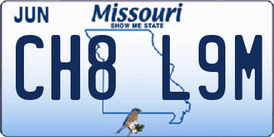 MO license plate CH8L9M