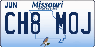 MO license plate CH8M0J