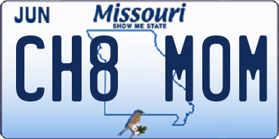 MO license plate CH8M0M