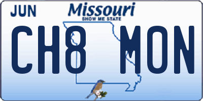 MO license plate CH8M0N