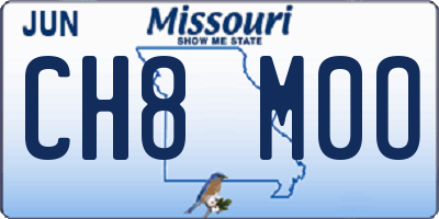 MO license plate CH8M0O