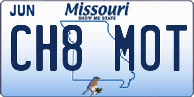 MO license plate CH8M0T