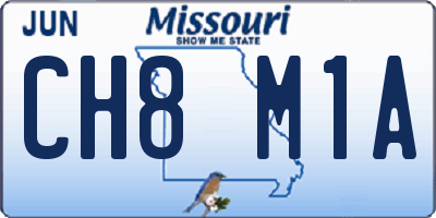 MO license plate CH8M1A
