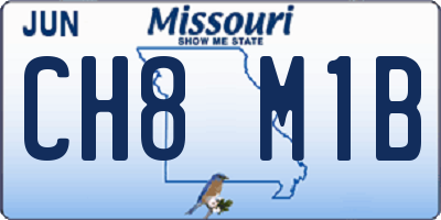 MO license plate CH8M1B