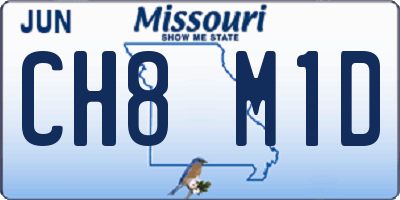 MO license plate CH8M1D