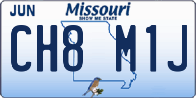 MO license plate CH8M1J