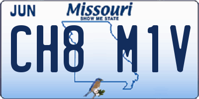 MO license plate CH8M1V