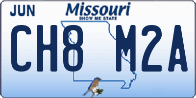 MO license plate CH8M2A