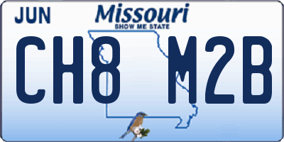 MO license plate CH8M2B