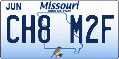 MO license plate CH8M2F