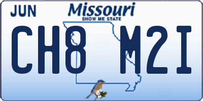 MO license plate CH8M2I