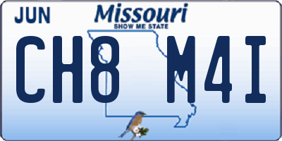 MO license plate CH8M4I