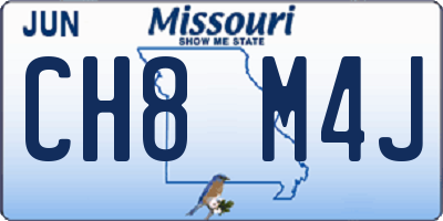 MO license plate CH8M4J