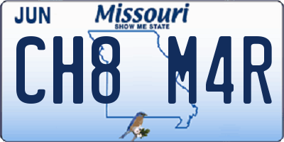 MO license plate CH8M4R