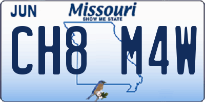 MO license plate CH8M4W