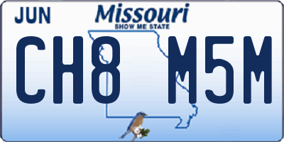 MO license plate CH8M5M