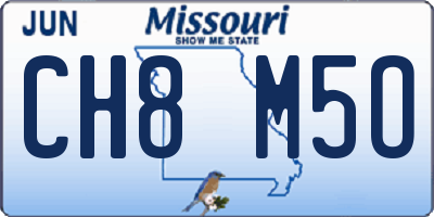 MO license plate CH8M5O