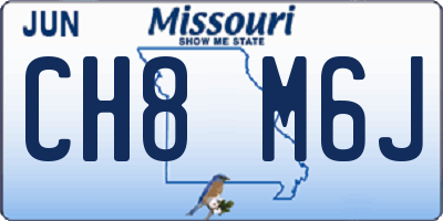 MO license plate CH8M6J