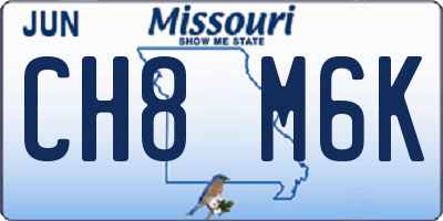 MO license plate CH8M6K