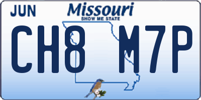MO license plate CH8M7P